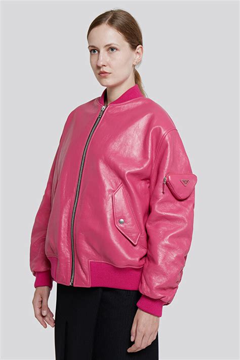 prada pink bomber jacket|prada bomber jackets women's.